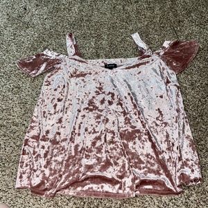 Crushed Velvet Off-The-Shoulder Tank 💕